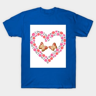 amazing rose and butterflies T-Shirt